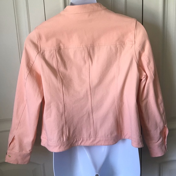 NEW Isaac Mizrahi Live! 24/7 Colored Denim Zip Front Jacket - Picture 9 of 10